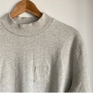 Aimé Leon Dore Long Sleeve Dime Bag Mockneck Heather Grey - Medium